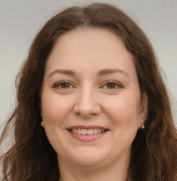 a close-up of a woman