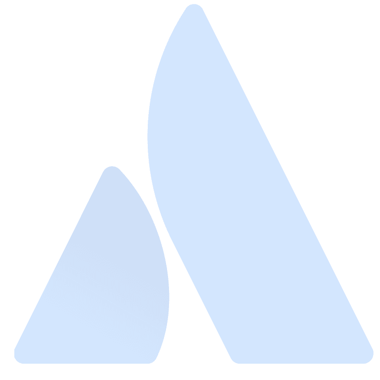 a blue triangle shaped objects