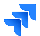 blue and black logo with black background